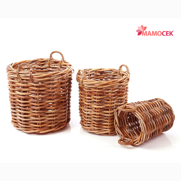 Praknu Cesto Per Piante In Giunco Marino E Cotone - Portavaso In Corda Fatto A Mano - Cesto Portaoggetti Pieghevole - Eco-Friendly (Nero)