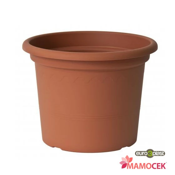 VASO Euro3plast fioriera Geo plastica 45cm cilindro giardino piante terracotta - immagine 2