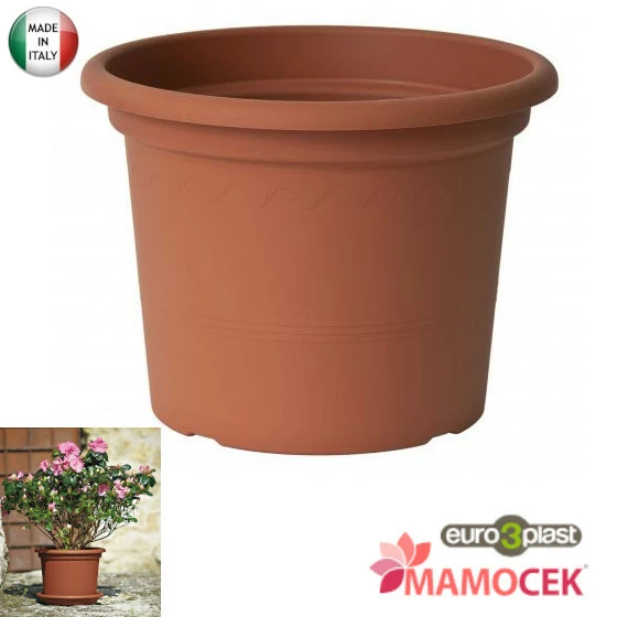 VASO Euro3plast fioriera Geo plastica 45cm cilindro giardino piante terracotta