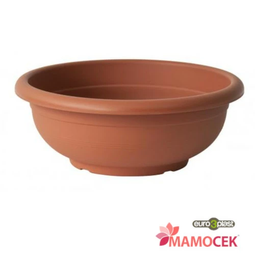 VASO Euro3plast fioriera Olimpo plastica 40cm ciotola giardino piante terracotta - immagine 2