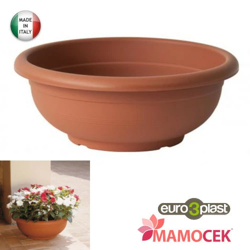 VASO Euro3plast fioriera Olimpo plastica 40cm ciotola giardino piante terracotta