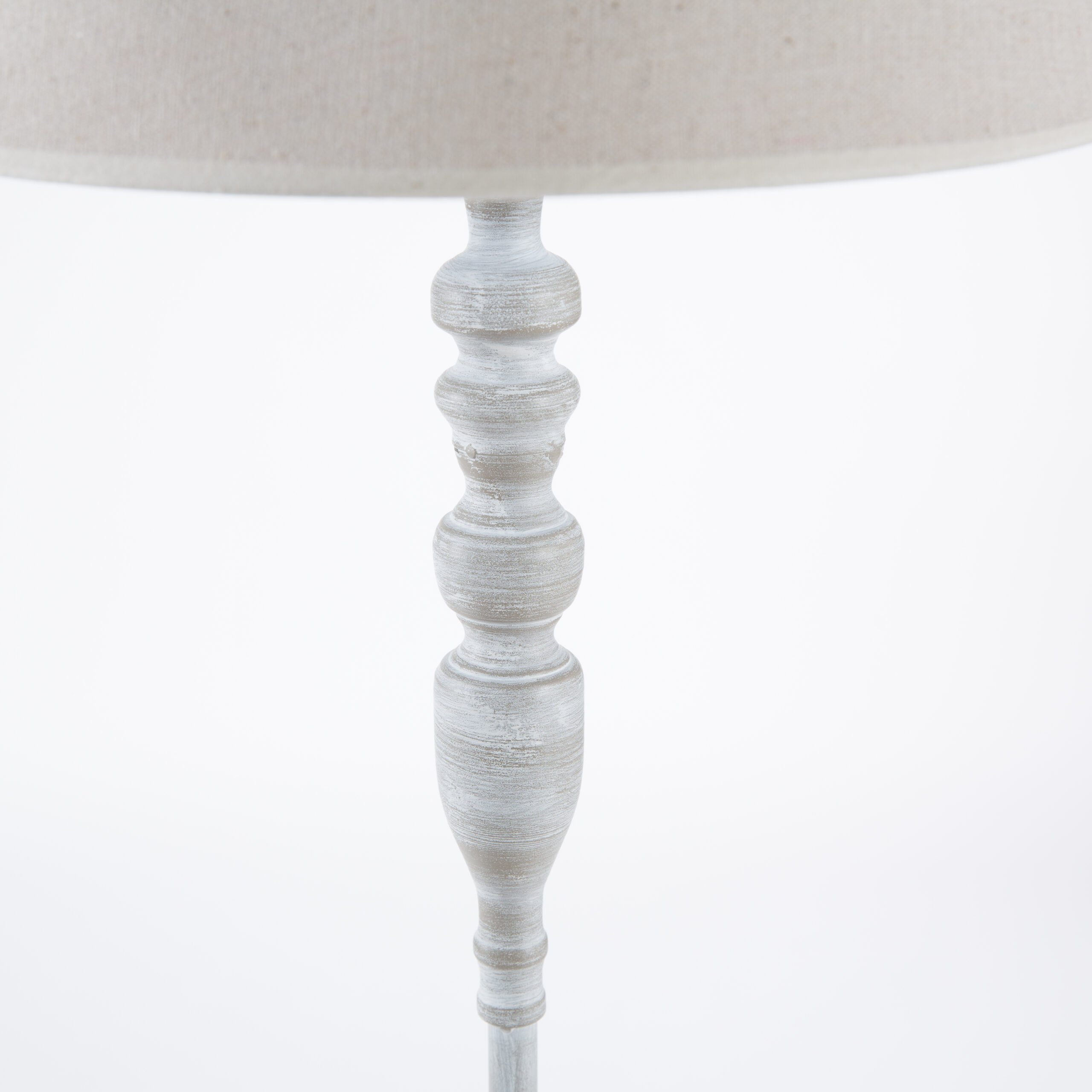 Lampada da terra piantana in legno shabby chic con paralume bon-479