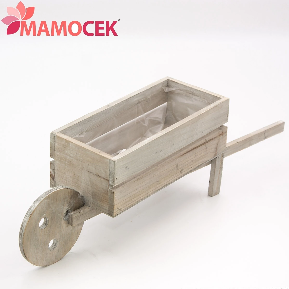CARRIOLA Portavaso legno abete shabby cm.46x12h14 cassetta rettangolare
