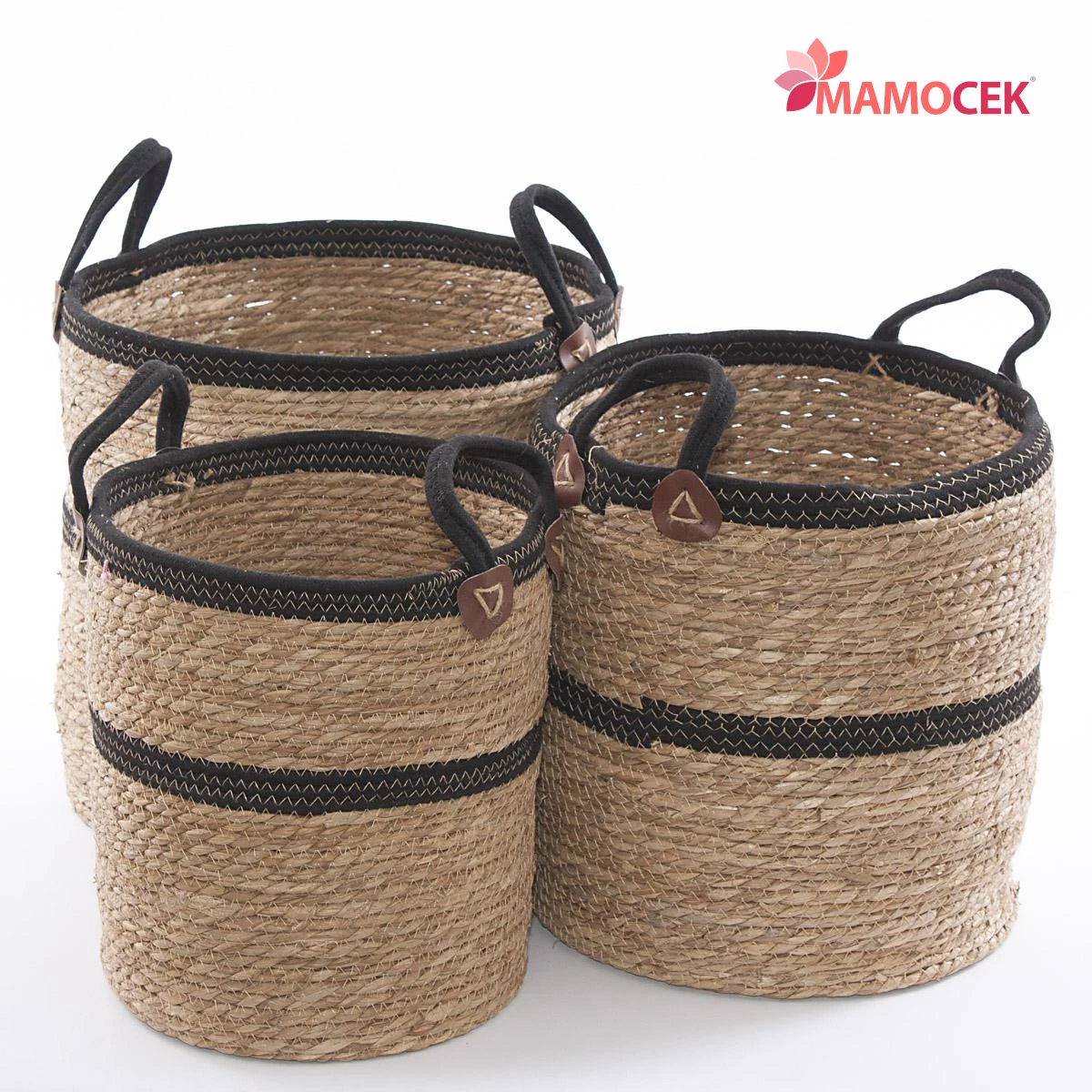 CESTO Cestino cesta seagrass naturale Ø36-32-27 portariviste coprivaso portavaso
