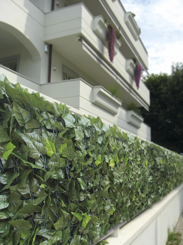 SIEPE Artificiale pvc doppia edera m.1x3 sempreverde decorazione casa giardino - immagine 3