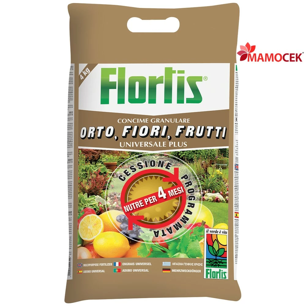 FLORTIS Concime granulare per orto fiori frutti 4 Kg. a cessione programmata