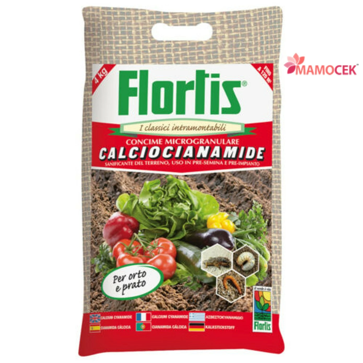 FLORTIS Calciocianamide concime granulare 4Kg presemina preimpianto orto frutta
