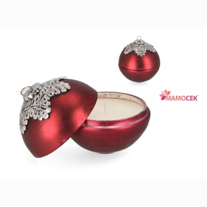 palla di natale candela rossa