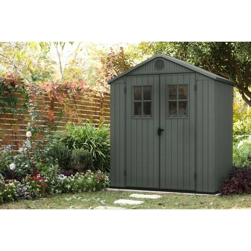 Casetta da giardino KETER resina Evotech DARWIN 6x4 cm.190x122x221H verde - immagine 2