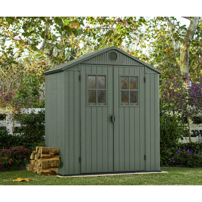 Casetta da giardino KETER resina Evotech DARWIN 6x4 cm.190x122x221H verde - immagine 3