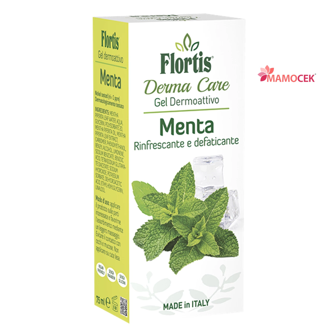 FLORTIS Menta crema corpo gel 75ml rinfrescante defaticante emolliente gambe