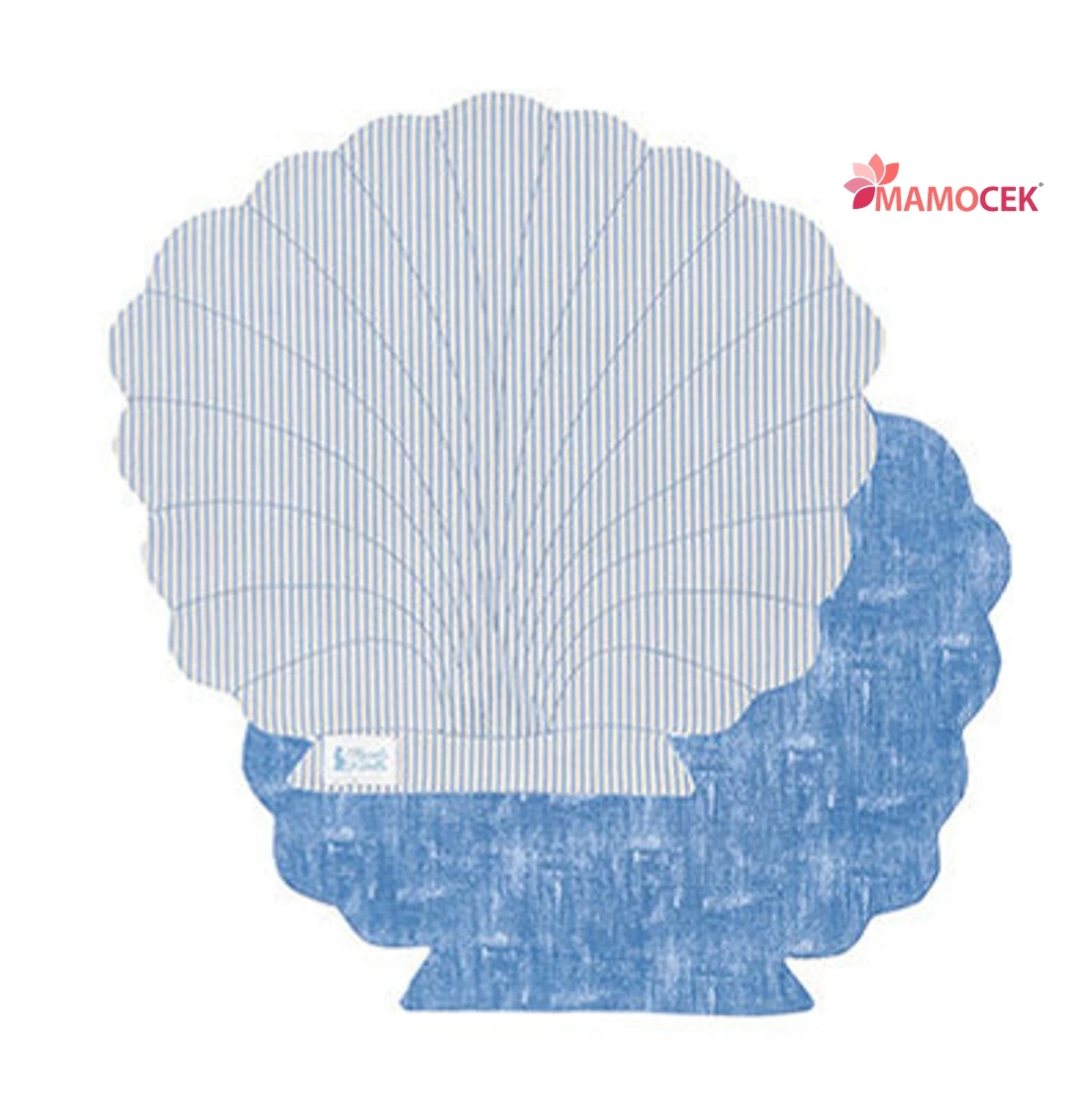 TOVAGLIETTA Americana sottopiatto bianco blu conchiglia 37x40 tavola colazione