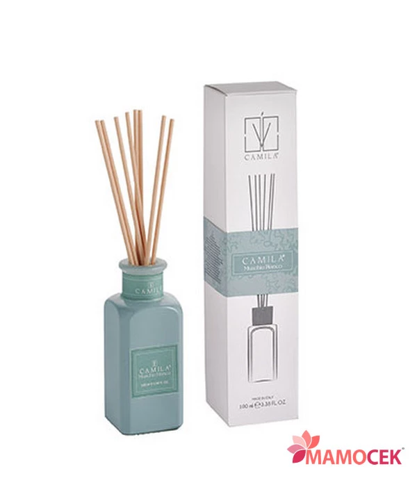 CAMILA Profumatore diffusore ambiente bastoncini 100ml MUSCHIO BIANCO