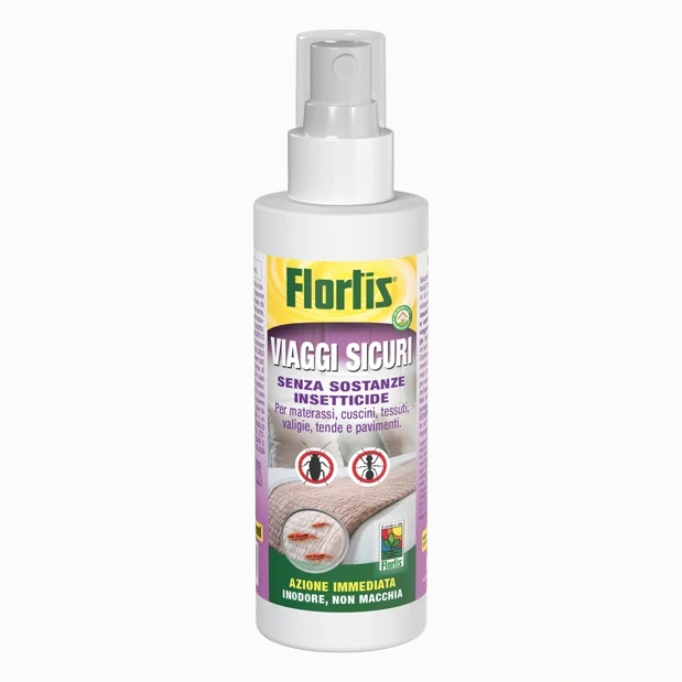 FLORTIS Viaggi sicuri pronto uso spray 100ml insetti infestanti cimici letti cuscini