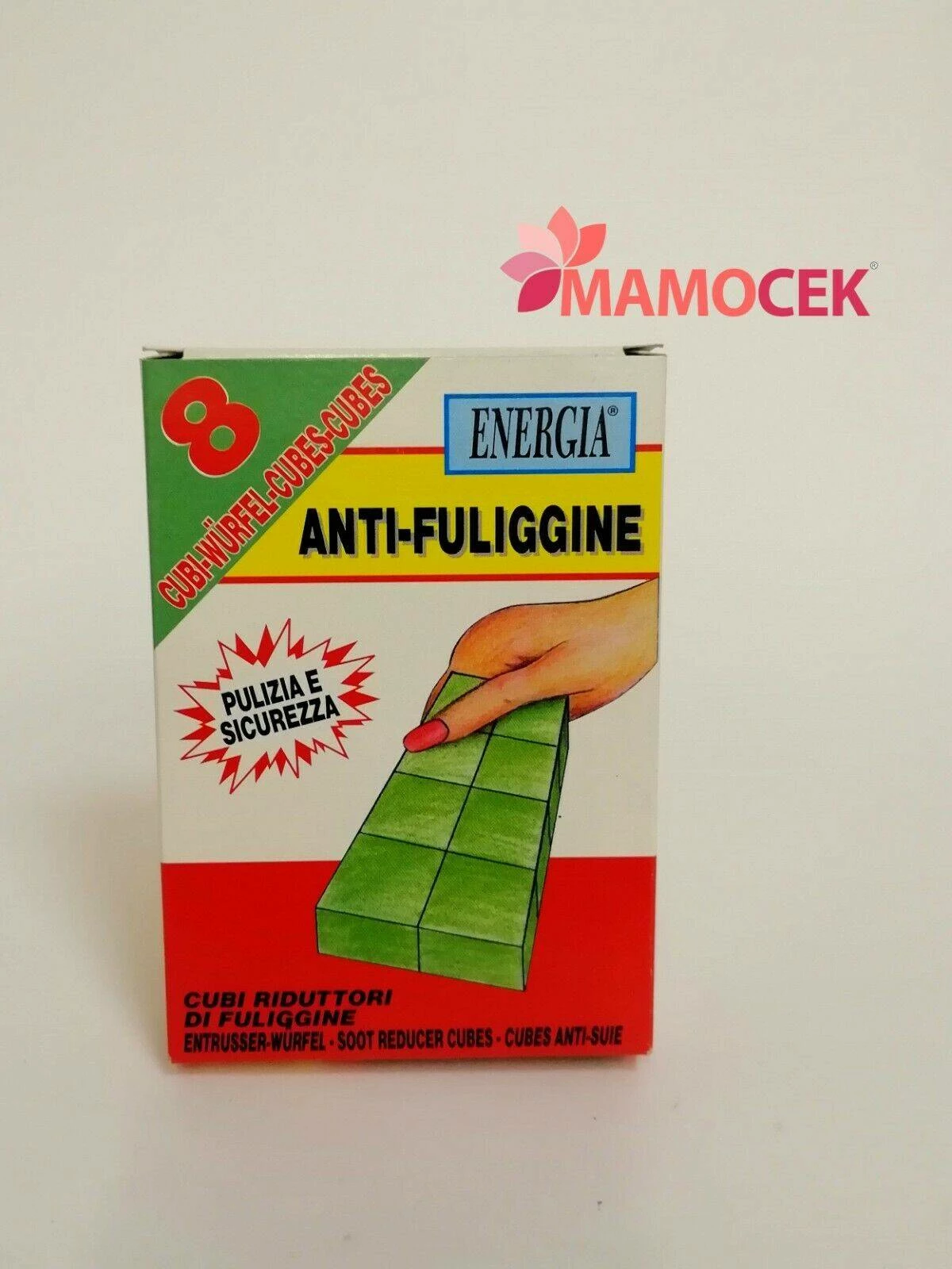 ANTI-FULIGGINE 8 cubi riduttori di fuliggine pulizia di stufe camini caldaie