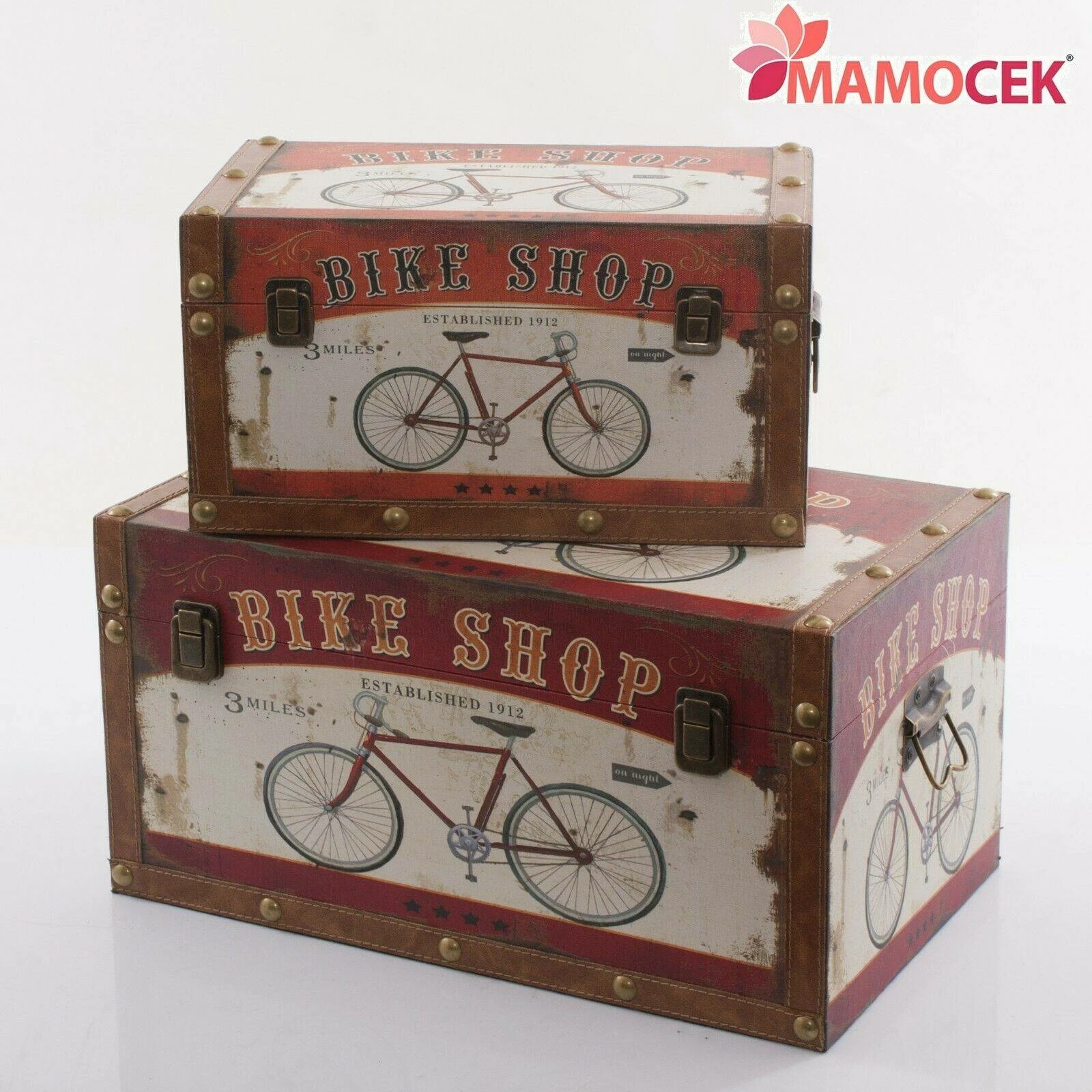 BAULE Bauletto contenitore legno bike shop scatola arredo portaoggetti vintage