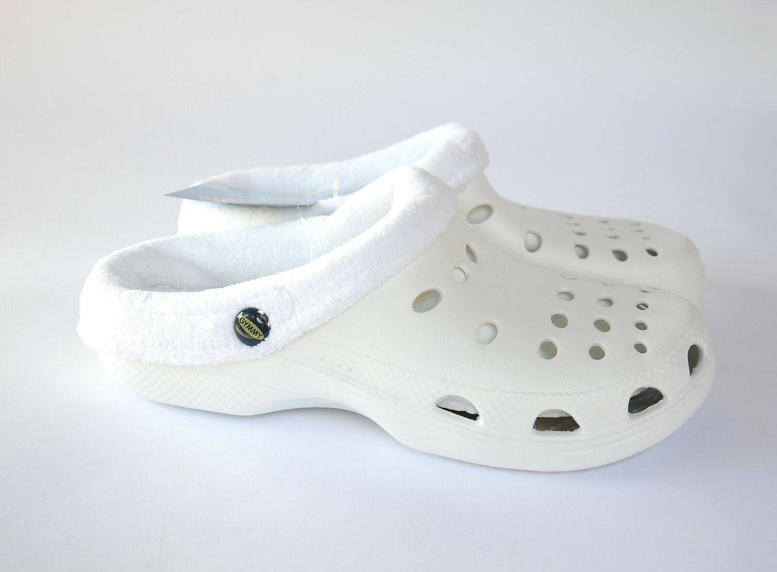 CIABATTE Pantofole Gymmy donna 35-40 sabot gomma pelo bianco calde inverno  » Mamocek