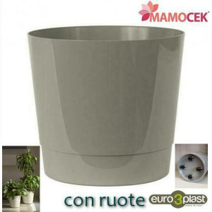 COPRIVASO Euro3plast fioriera mey con ruote bianco cm.35 vaso portavaso  piante