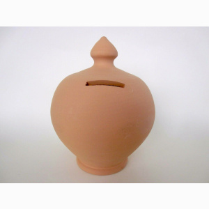 SALVADANAIO Terracotta 19cm senza tappo da rompere » Mamocek