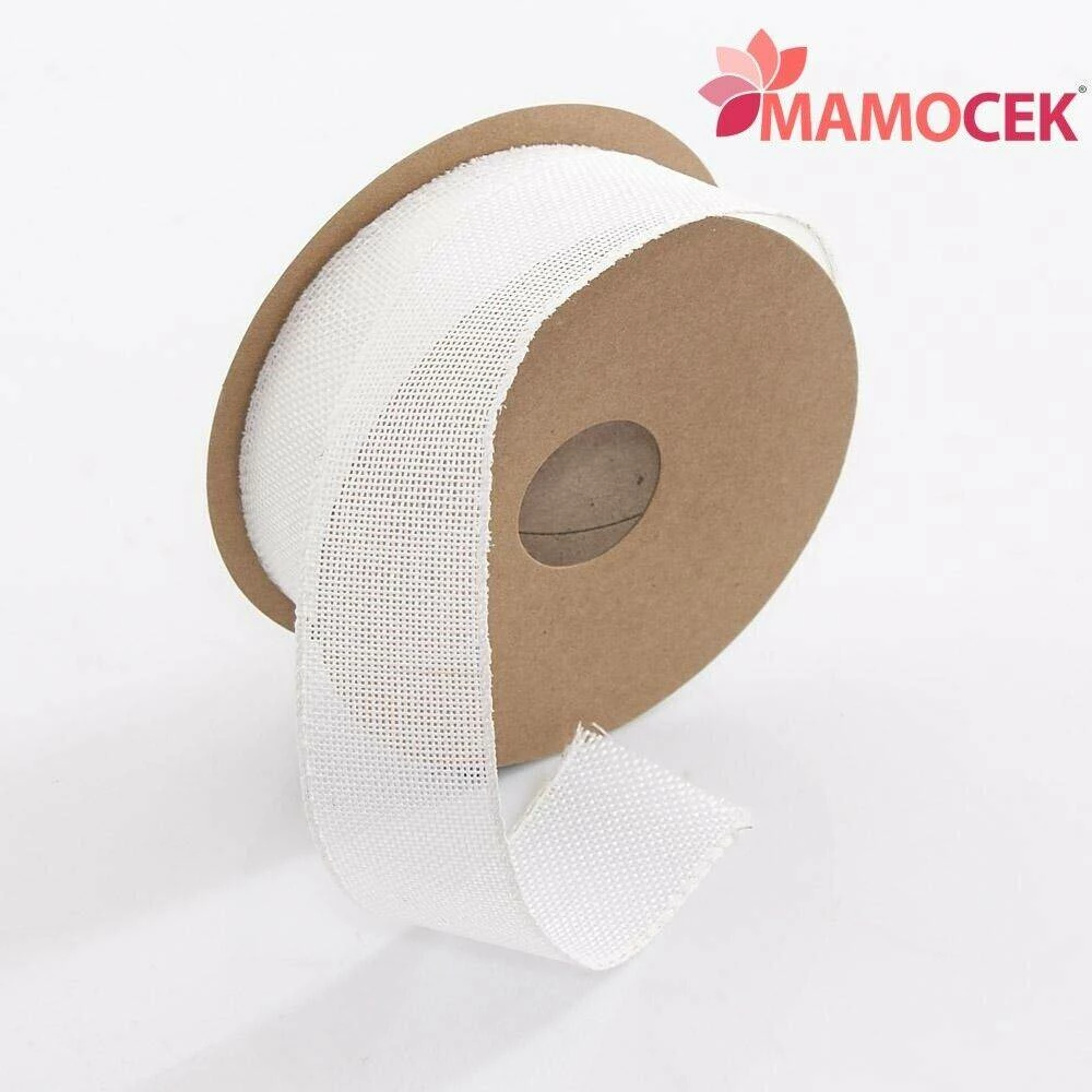 NASTRO Animato arabica bianco 38mm x15m rotolo decorazioni regalo fiocchi