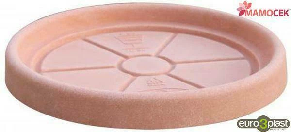 SOTTOVASO Euro3plast RESINA tondo Terra di Siena cm. 28-32-35-37-43-45-50-54 EUR