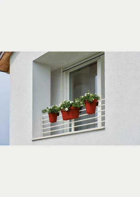 VASO Euro3plast fioriera up mattone cm.25 balcone con riserva d'acqua terrazzo - immagine 2