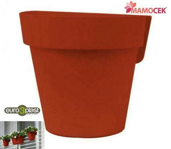 VASO Euro3plast fioriera up mattone cm.25 balcone con riserva d'acqua terrazzo