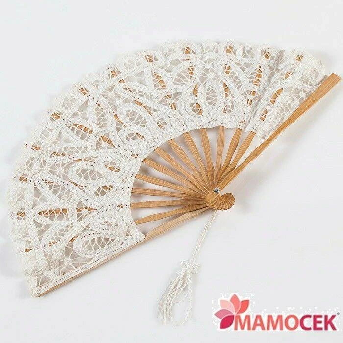 VENTAGLIO Macramè pizzo ecrù vetrine sposa cerimonie matrimonio chiesa shabby