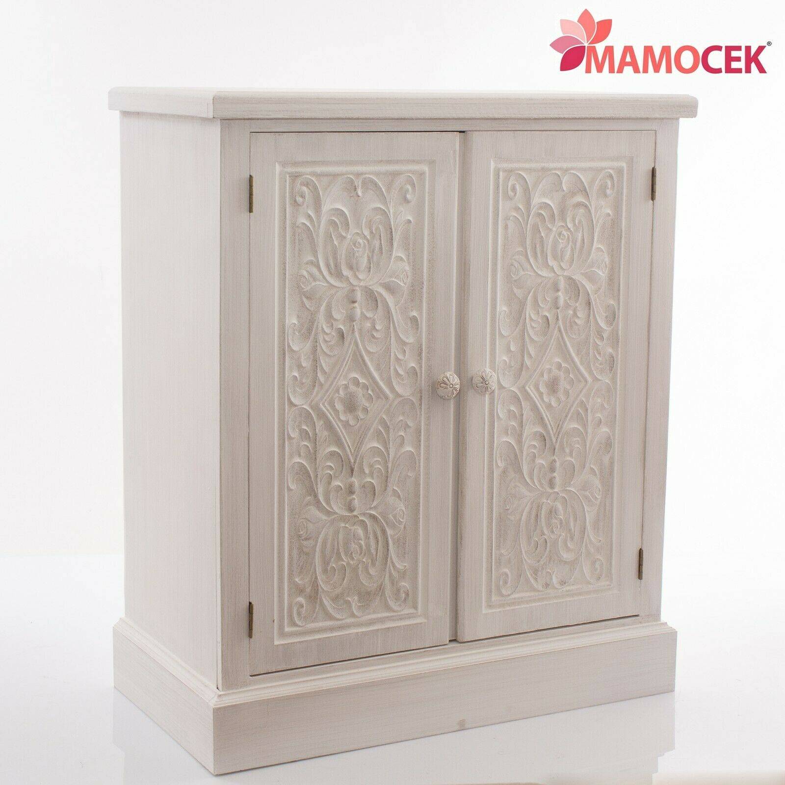 MOBILETTO Cassettiera credenza madia legno bianco 4cass+2 ante 113x40 h96  shabby » Mamocek