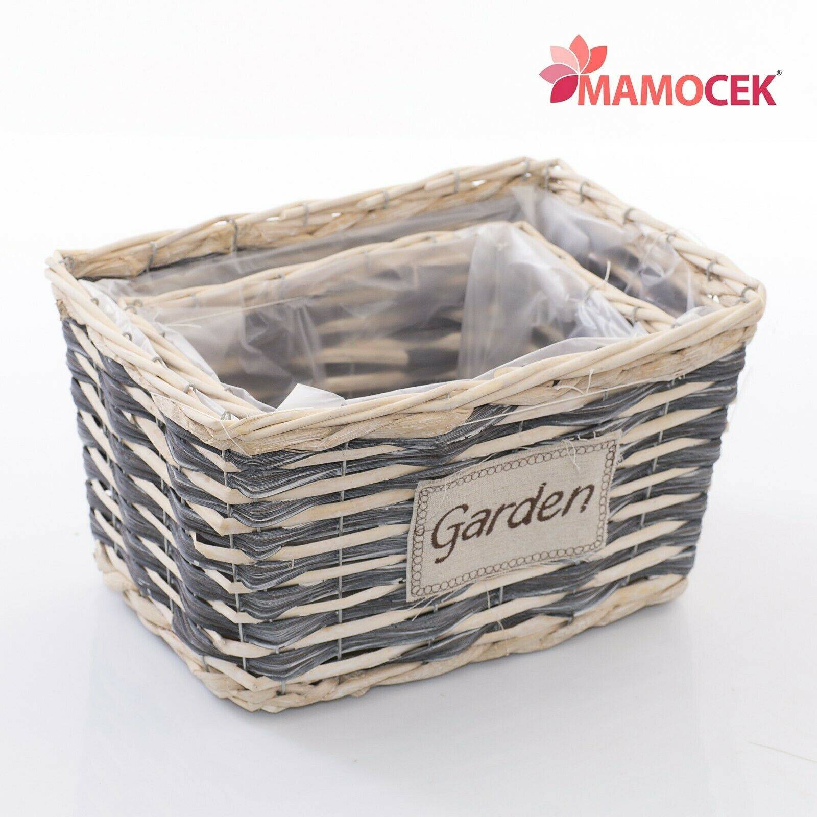 Cestino In Vimini Con Manici FEILANDUO - Bianco, Grande (24x31x27 Cm) - Per Piante, Giocattoli, Biancheria - Foto 6