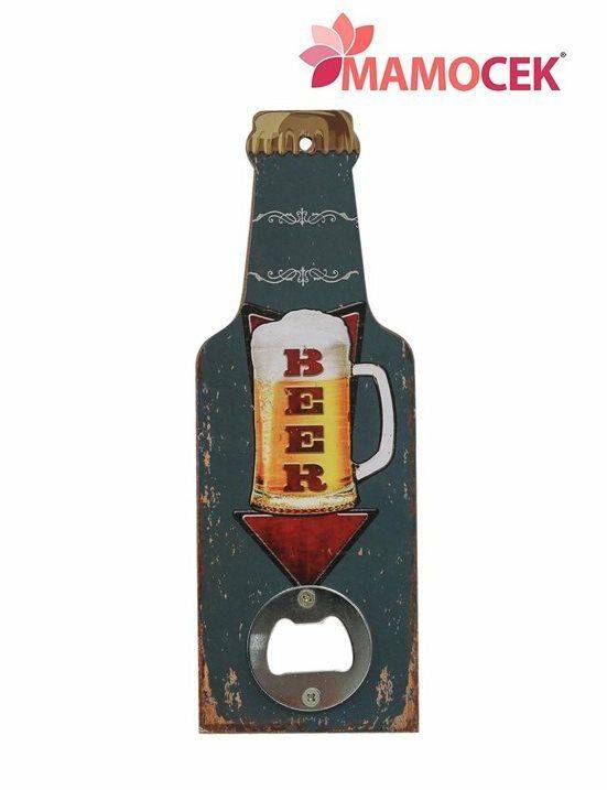 APRIBOTTIGLIA legno metallo 7x20 beer birra quadro cucina shabby vintage »  Mamocek