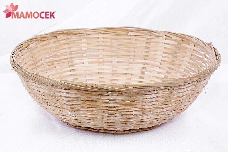 CESTO Cestino vimini bambù tondo cm.25 h7 bagno portapane confezioni regalo eco