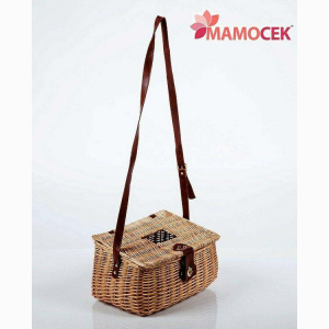 CESTO Vimini raccolta legna camino pic-nic cm.63x48 solido robusto alta  qualità