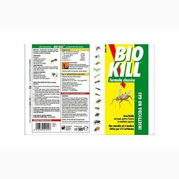 BIO KILL SPRAY 500ML INSETTICIDA INSETTI NO GAS CASA OSPEDALI NATURALE »  Mamocek