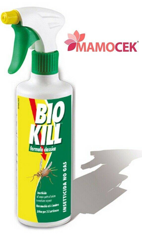 BIO KILL SPRAY 500ML INSETTICIDA INSETTI NO GAS CASA OSPEDALI NATURALE