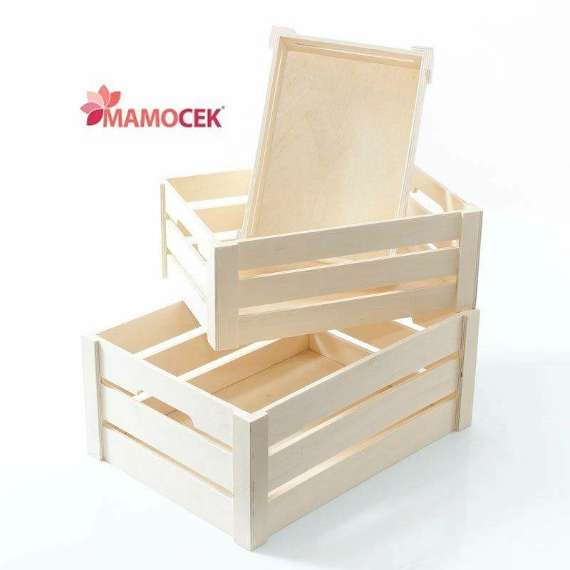 CASSETTA Legno vassoio doghe vaschetta frutta vetrine confezioni decoupage orto - immagine 2