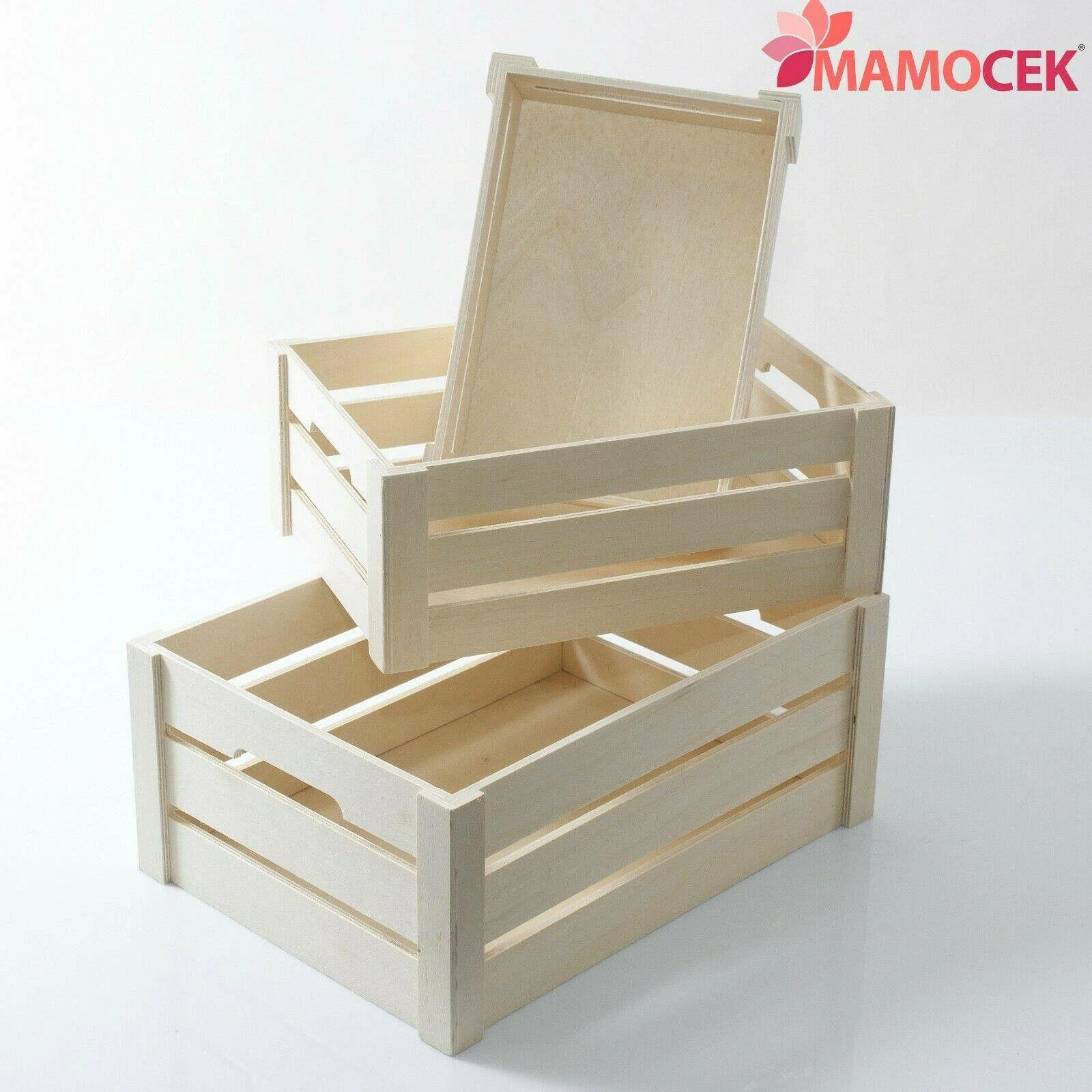 CASSETTA Legno vassoio doghe vaschetta frutta vetrine confezioni decoupage orto