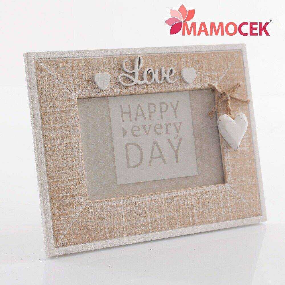 CORNICE Portafoto legno love cuore 22x17 bomboniera battesimo cresima  shabby